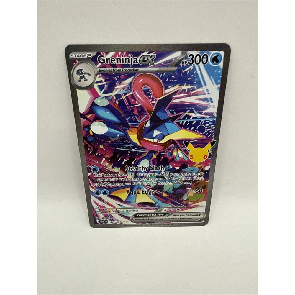 30th Anniversary Greninja ex Special Illustration Rare Pokemon Card 148/128